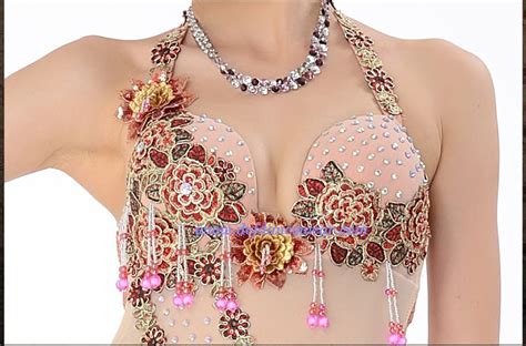Popular Egyptian Bra Performance Belly Dance Costume With Body Top And