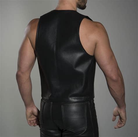 Leather Man Solid Square Vest The Leather Man