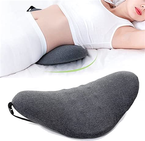 Fanwer Lumbar Support Pillow For Bed Memory Foam For Lower Back Pain