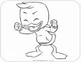 Coloring Pages Louie Ducktales Disneyclips Cheering sketch template