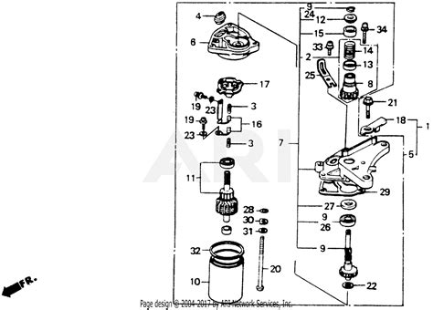 honda hr sma lawn mower usa vin hr  parts diagram  starter motor unit