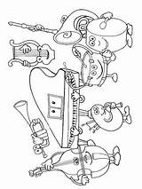 Musical Instruments Kids Coloring Pages Fun sketch template