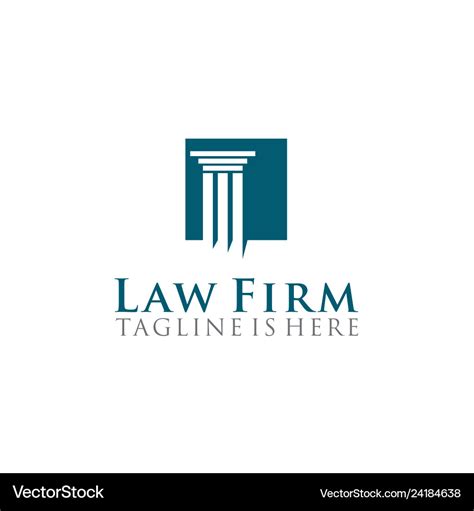 law firm logo design royalty  vector image