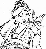 Mulan Coloring Pages Princess Disney Printable Getcolorings Getdrawings Color Colorings sketch template