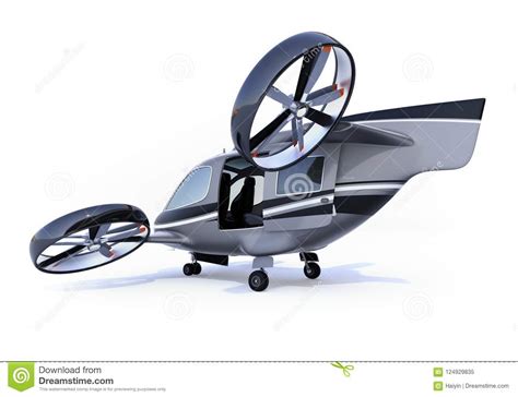 rear view  passenger drone isolated  white background stock illustration illustration