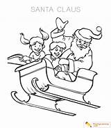 Sleigh Claus sketch template