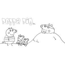 peppa pig  beach peppa pig coloring pages coloring pages peppa