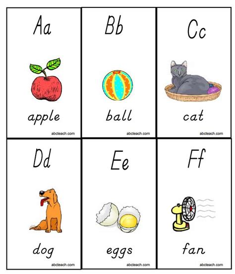 printable educational alphabet flashcards  kids printables