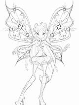 Christmas Fairy Coloring Pages Gaddynippercrayons Winx sketch template