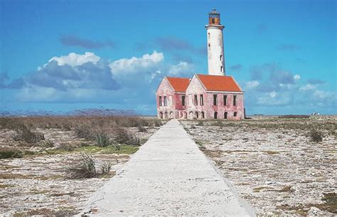 dutch owned island  klein curacao abandoned lighthouse  buildings  lighthouse