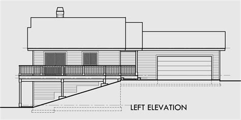 house plans  side garage sloping lot house plans house plan slope house basement house