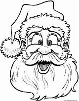 Santa Coloring Printable Christmas Claus Pages Merry Natale Colorare Babbo Face Colouring Disegno Print Says Children Da Di Mustache Sheet sketch template