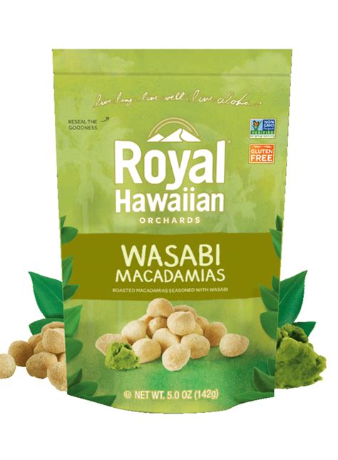Royal Hawaiian Orchards Wasabi Macadamia Nuts 113g Health Essentials