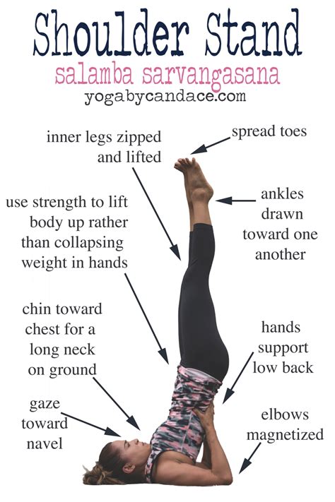 shoulder stand yogabycandace    yoga yoga