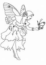 Coloring Pages Fairy Butterfly Fairies Adult Color Colouring Coloringkidz Easy Sheets sketch template
