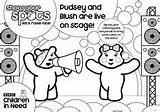 Bear Coloring Pages Pudsey Children Need Winter sketch template
