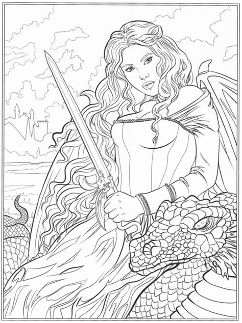 elegant picture  fantasy coloring pages albanysinsanitycom