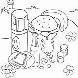 Picnic Lunch Surfnetkids Coloring sketch template
