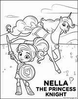 Nella Knight Princess Coloring Pages Printable Kids Jr Nick Book Color Sheets Adult Nickelodeon Coloringpagesfortoddlers Print Choose Board Getcolorings Bubakids sketch template