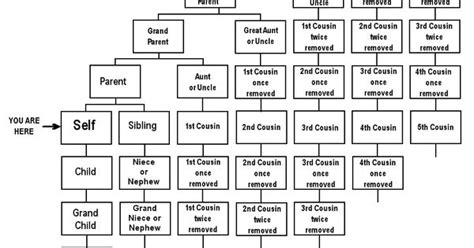 cousin chart genealogy pinterest