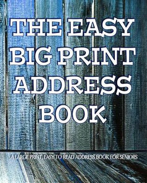 easy big print address book large print address book  seniors