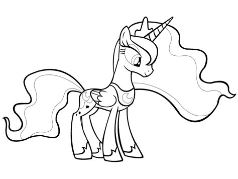 pony luna coloring pages  getcoloringscom  printable
