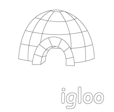 print igloo coloring page  printable coloring pages  kids
