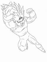Majin Vegeta Dragon Ball Coloring sketch template