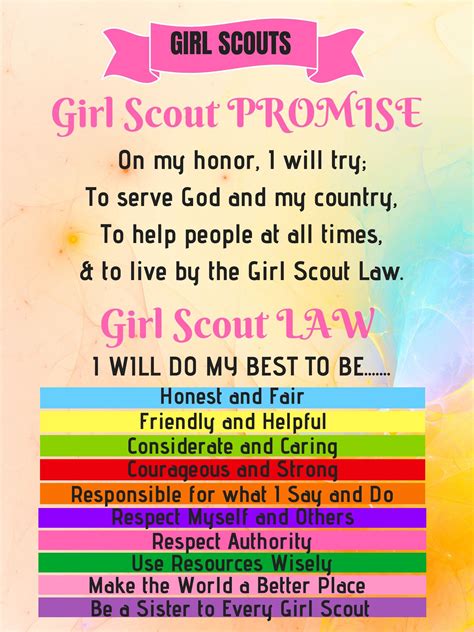 girl scout law printable printable word searches