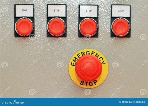 emergency stop stock image image  machine button