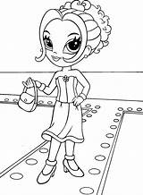 Lisa Frank Coloring Pages Printable Girl Glamour Fashionista Coloring4free Girls Print Young Colorkid sketch template