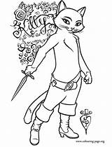 Puss Boots Coloring Pages Kitty Softpaws Drawing Print Colouring Dinokids Cartoon Getdrawings Disney Girlfriend Close sketch template