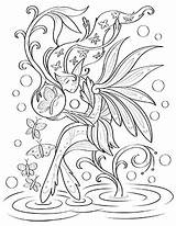 Coloring Fairies Pages Butterflies Fantasy Fairy Butterfly Printable Adult Museprintables Colouring Designs Choose Board sketch template
