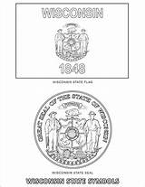 Wisconsin State Coloring Symbols Pages Printable Categories sketch template