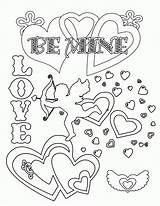 Valentines Coloring Pages Color Library Cute Printable Code Clipart Clip sketch template