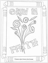 Faith Coloring Grow Pages Kids Sheet Children Sheets Treasure Gems Box Sunday School Christian Bible Ministry Materials sketch template