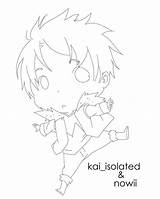 Chibi Boy Lineart Anime Deviantart Drawings sketch template