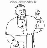 Paul John Ii Pope Coloring St Kids Saint Catholic Plans Lesson Feast Crafts Printable Printables Pages Celebration Colouring Color Faustina sketch template