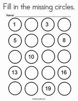 Worksheet 20 Counting Missing Count Fill Circles Math Coloring Worksheets Kindergarten Preschool Number Activities Pages Kids Noodle Numbers Twisty Print sketch template