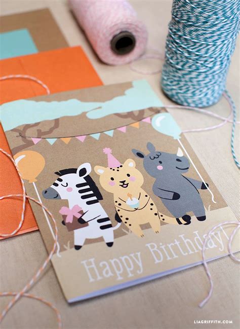 printable cute safari animals birthday card happy birthday ecard