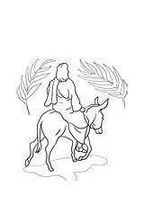 Donkey Esel Burro Colorir Ausmalbild Montando Reitet Ausmalbilder Caiaphas Palmsonntag Supercoloring Imprimir sketch template