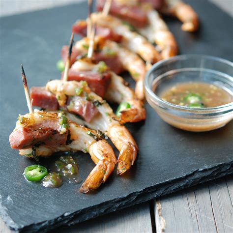 skewered shrimp and ham with apple jelly recipe andrew