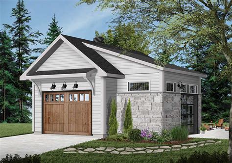 detached garage plan  interior work space dr architectural designs house plans