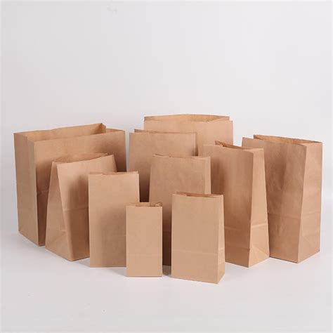 pcs brown kraft paper bag small size plain takeaway bag packaging bag gift bag paperbag