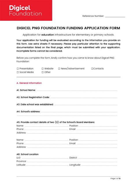digicel foundation application form education projects jan