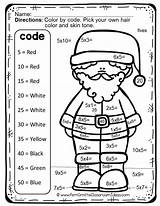 Christmas Math Color Number Coloring Worksheets Multiplication Addition Activities Numbers Printables Facts Grade Maths 3rd Fun Five Colouring Sheets Pages sketch template
