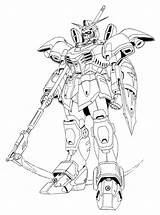 Gundam Coloring Deathscythe Wing Lineart Xxxg 01d Sailor 1624 1208 sketch template