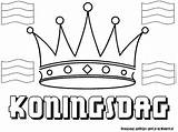 Koningsdag Kleurplaat Kroon Koning Crown Uitprinten Downloaden Groep Crowns Minipret Purim sketch template