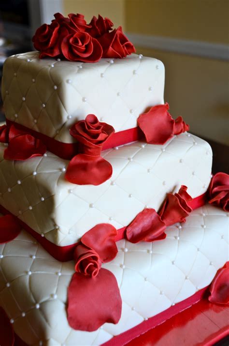 red rose wedding cake cakecentralcom
