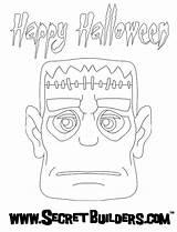Frankenstein Coloring Face Color Pages Halloween Hellokids Print Online sketch template